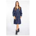 Love Moschino Elegant Dark Blue Denim Flare Dress 6