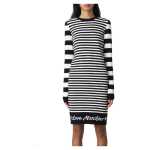 Love Moschino Elegant Striped Knit Dress With Long Sleeves 2