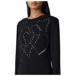 Love Moschino Rhinestone Heart Embellished Cotton Tee 2