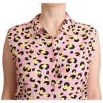 Love Moschino Sleeveless Leopard Print Polo Top 2