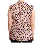 Love Moschino Sleeveless Leopard Print Polo Top 3