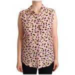 Love Moschino Sleeveless Leopard Print Polo Top 4