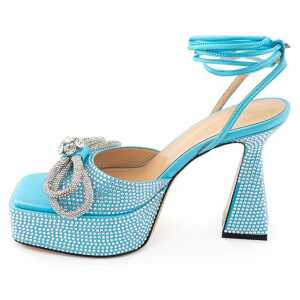Mach Mach Blue Leather Platform 2