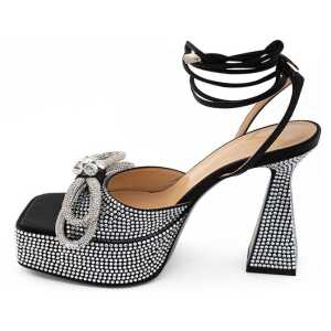 Mach Mach Chic Black Leather Platforms For Elevated Style