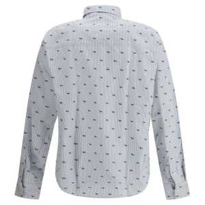 Maison Kitsune Striped Shirt With Iconic Fox 2