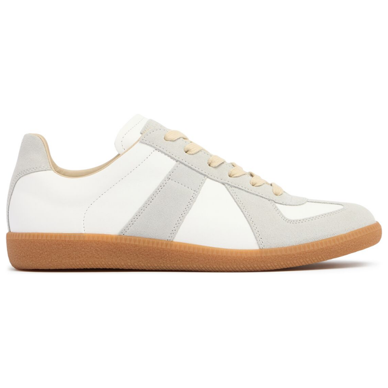 Maison Margiela Low Leather And Suede Sneakers, theFeinheit