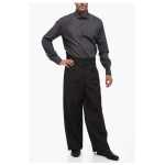 Maison Margiela Mm0 Single Pleated Wide Leg Wool Pants 4