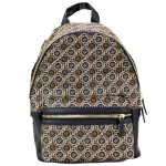 Marc Jacobs Signet Medium Black Logo Printed Leather Shoulder Backpack Bookbag 2