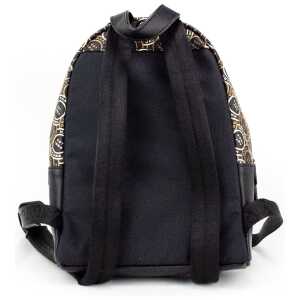 Marc Jacobs Signet Mini Black Logo Printed Leather Shoulder Backpack Bookbag