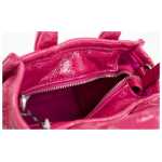 Marc Jacobs The Shiny Crinkle Micro Tote Magenta Leather Crossbody Bag Handbag 2