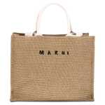 Marni Raffia Effect Tote Bag
