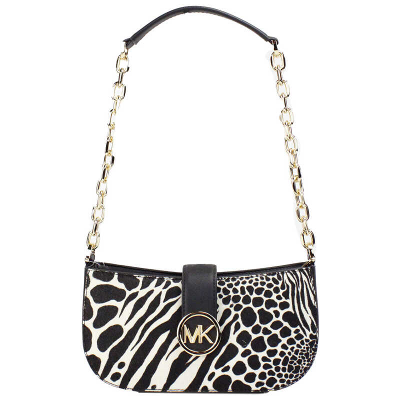 Michael Kors Carmen Small Black Haircalf Pouchette Shoulder Crossbody Bag, theFeinheit