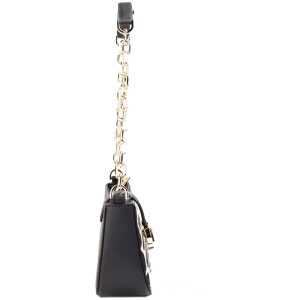 Michael Kors Carmen Small Black Haircalf Pouchette Shoulder Crossbody Bag