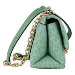 Michael Kors Cece Small Sea Green Signature Pvc Convertible Flap Crossbody Bag 3