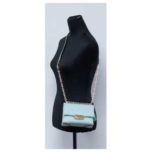 Michael Kors Cece Small Sea Green Signature Pvc Convertible Flap Crossbody Bag