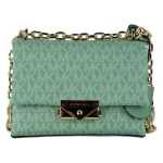 Michael Kors Cece Small Sea Green Signature Pvc Convertible Flap Crossbody Bag 5