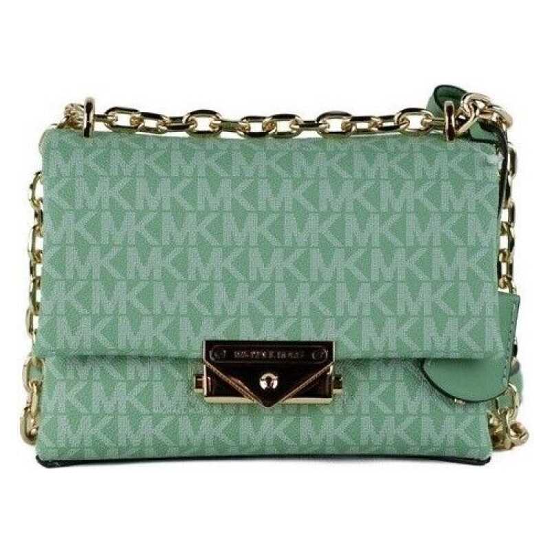Michael Kors Cece Small Sea Green Signature PVC Convertible Flap Crossbody Bag, theFeinheit