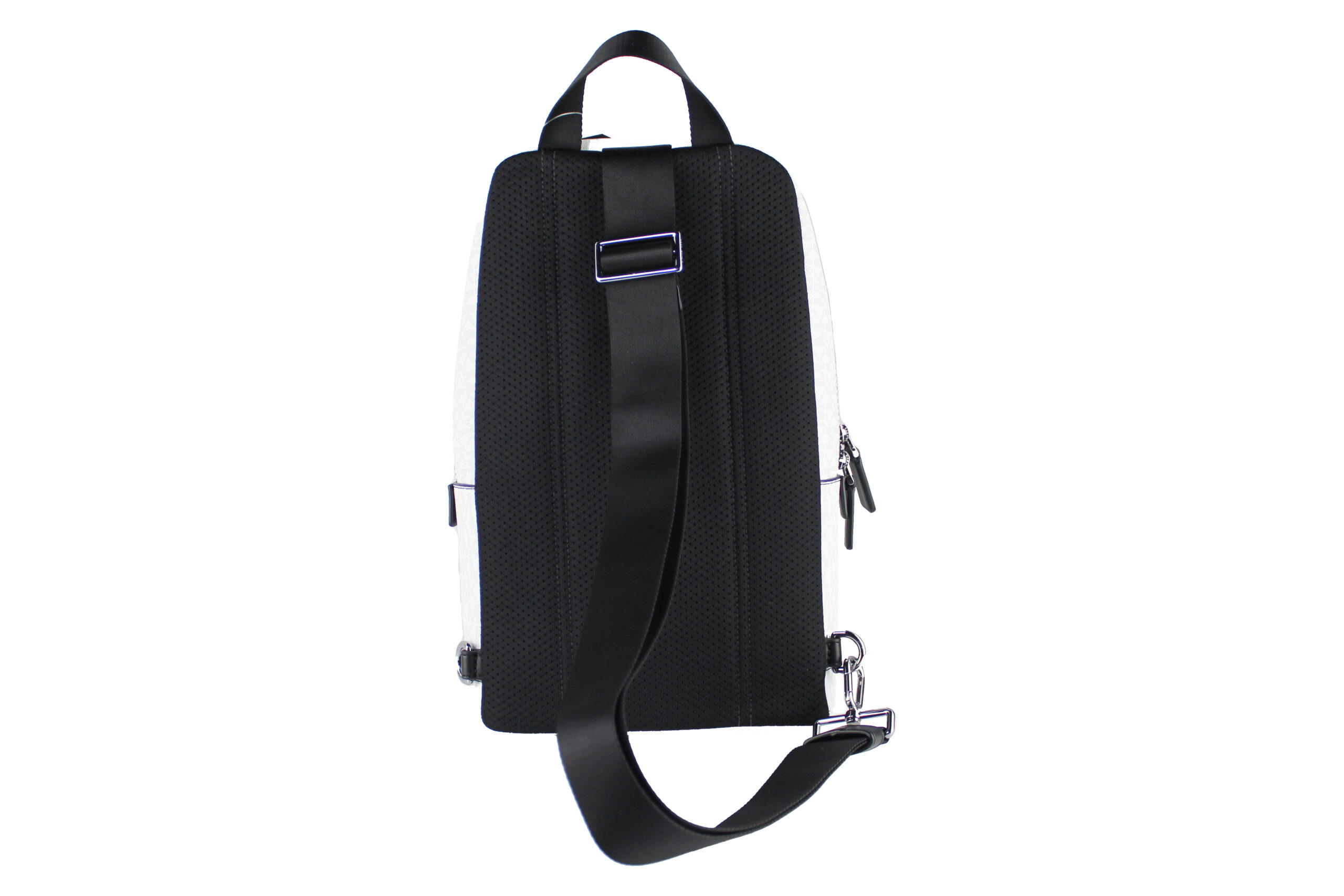Michael Kors Cooper Medium White Signature Pvc Sling Backpack 2