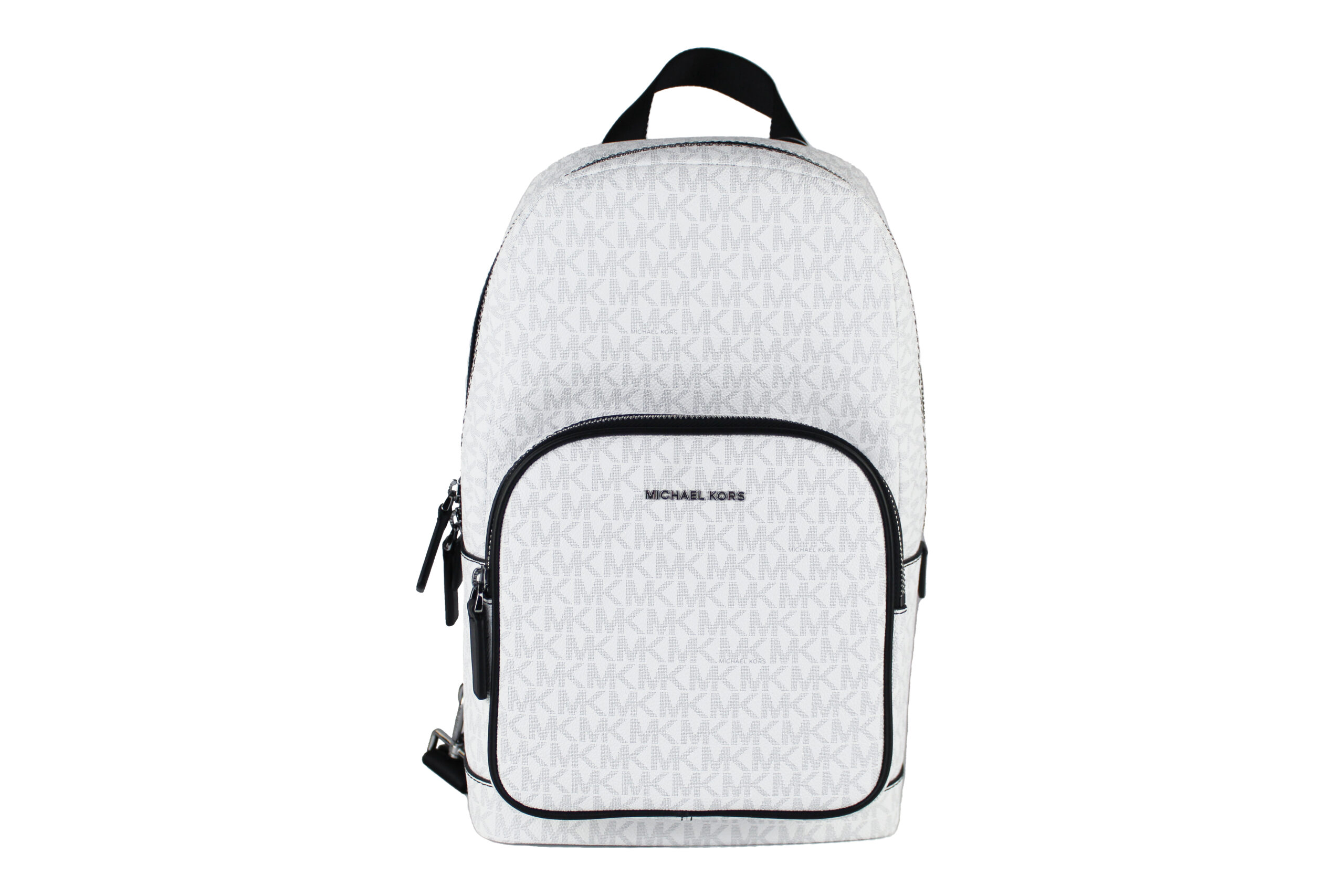 Michael Kors Cooper Medium White Signature Pvc Sling Backpack