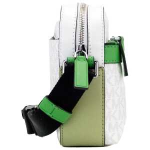 Michael Kors Cooper Small Bright White Palm Signature Pvc Utility Crossbody Bag