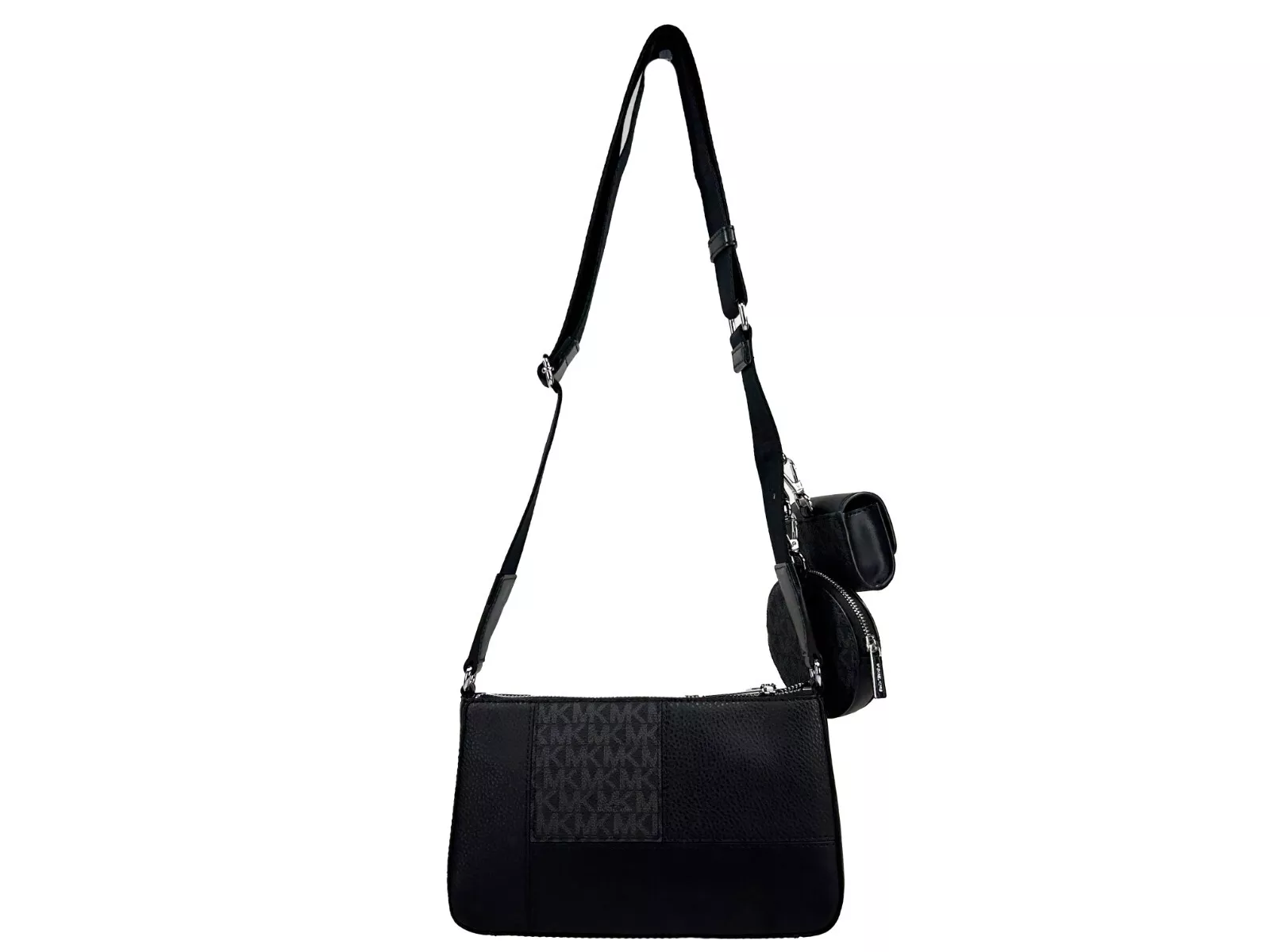 Michael Kors Crossbody Tech Attachment Bag Purse Black 2