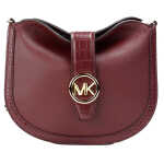 Michael Kors Gabby Small Dark Cherry Leather Foldover Hobo Crossbody Bag 3