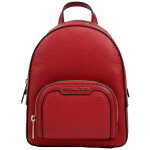 Michael Kors Jaycee Mini Xs Leather Zip Pocket Backpack Red