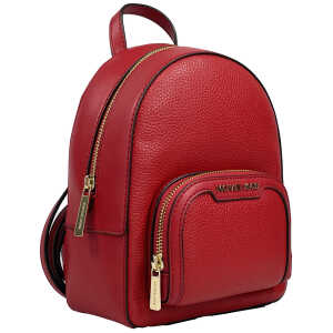 Michael Kors Jaycee Mini Xs Leather Zip Pocket Backpack Red 2