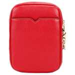 Michael Kors Jet Set Bright Red Pebbled Leather North South Chain Crossbody Bag 2