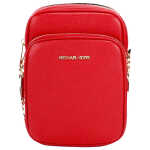 Michael Kors Jet Set Bright Red Pebbled Leather North South Chain Crossbody Bag 3