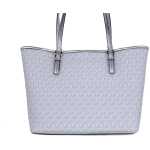 Michael Kors Jet Set Girls Print Medium Signature Pvc Carryall Shoulder Tote Handbag Bright White Multi