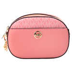 Michael Kors Jet Set Glam Tea Rose Leather Oval Crossbody Handbag Purse 2