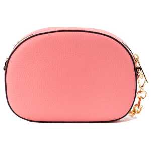 Michael Kors Jet Set Glam Tea Rose Leather Oval Crossbody Handbag Purse