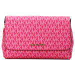 Michael Kors Jet Set Medium Electric Pink Convertible Pouchette Crossbody Bag 3
