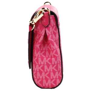 Michael Kors Jet Set Medium Electric Pink Convertible Pouchette Crossbody Bag
