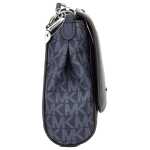 Michael Kors Jet Set Medium Navy Blue Pvc Convertible Pouchette Crossbody Bag
