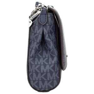 Michael Kors Jet Set Medium Navy Blue Pvc Convertible Pouchette Crossbody Bag