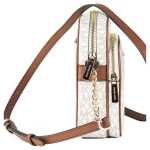 Michael Kors Jet Set Medium Vanilla Pvc North South Chain Crossbody Handbag 3