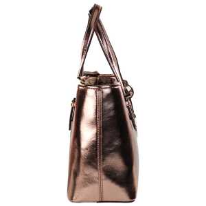 Michael Kors Jet Set Primrose Metallic Xs Carryall Top Zip Tote Bag Purse