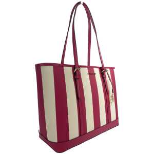 Michael Kors Jet Set Travel Large Tz Shoulder Pvc Tote Bag Purse Pink