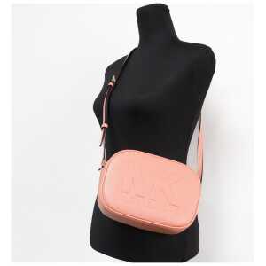 Michael Kors Jet Set Travel Medium Sherbert Leather Oval Camera Crossbody Bag