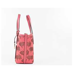 Michael Kors Kimber Small Tea Rose Leather 2 In 1 Zip Tote Messenger Bag Purse