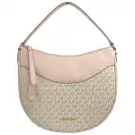 Michael Kors Large Dover Half Moon Crossbody Bag Purse Powder Blush Multi 3