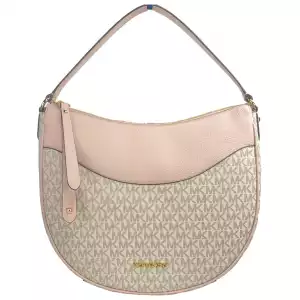 Michael Kors Large Dover Half Moon Crossbody Bag Purse Powder Blush Multi 3