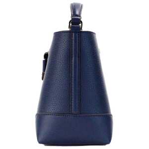 Michael Kors Mercer Small Navy Pebbled Leather Bucket Crossbody Bag Purse
