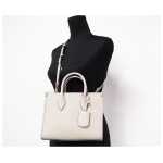 Michael Kors Mirella Small Powder Blush Canvas Shopper Crossbody Handbag Purse