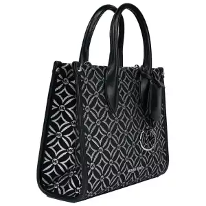 Michael Kors Mirella Small Top Zip Crossbody Tote Bag Black 2