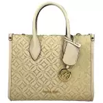 Michael Kors Mirella Small Top Zip Crossbody Tote Bag Creme