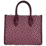 Michael Kors Mirella Small Top Zip Crossbody Tote Bag Oxblood 4