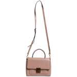Michael Kors Pink Leather Logo Plaque Crossbody Mindy Satchel Bag 2